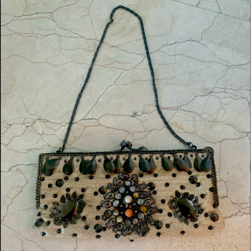 Moyna beaded clutch